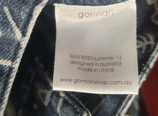 Gorman denim symbol print skirt size 8 Gorman preloved second hand clothes 9