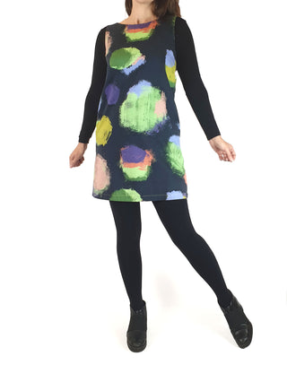 Marimekko colourful splodge print dress size 34 (best fits AU8) Marimekko preloved second hand clothes 1