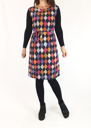 Gorman + Rhys Lee 100% silk diamond print dress size 8 Gorman preloved second hand clothes 3