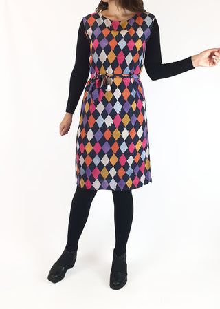 Gorman + Rhys Lee 100% silk diamond print dress size 8 Gorman preloved second hand clothes 2