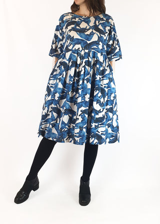 Gorman blue cat print dress size 6 (fits 6 - 8) Gorman preloved second hand clothes 4