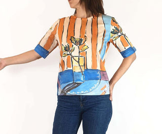 Nancybird vase print top size 8 Nancybird preloved second hand clothes 1