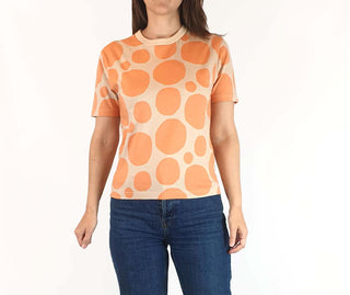 Marimekko + Uniqlo orange print top size XXS (large fit, fits 6 - 8) Uniqlo preloved second hand clothes 2