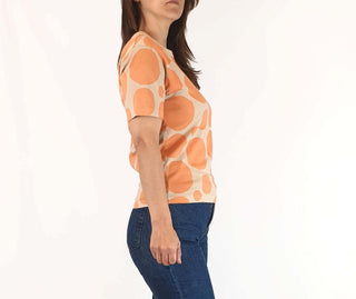 Marimekko + Uniqlo orange print top size XXS (large fit, fits 6 - 8) Uniqlo preloved second hand clothes 5