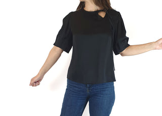 Cue black silky feel top size 8 Cue preloved second hand clothes 3