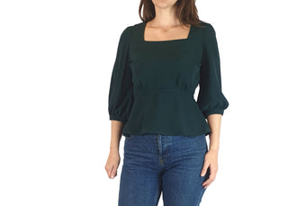 Leonard St green 3/4 sleeve top size 8 Leonard St preloved second hand clothes 4