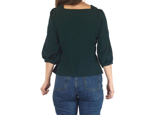 Leonard St green 3/4 sleeve top size 8 Leonard St preloved second hand clothes 7