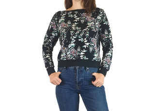 Leonard St black flower print jumper size 8 Leonard St preloved second hand clothes 5