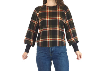 Leonard St plaid long sleeve top size 8 (note: pilling under arms) Leonard St preloved second hand clothes 2