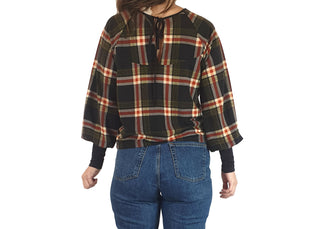 Leonard St plaid long sleeve top size 8 (note: pilling under arms) Leonard St preloved second hand clothes 7