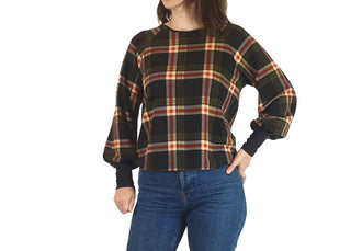 Leonard St plaid long sleeve top size 8 (note: pilling under arms) Leonard St preloved second hand clothes 4