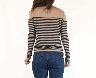 Ines De La Fressange + Uniqlo striped linen top size S Uniqlo preloved second hand clothes 7