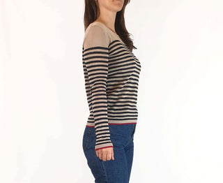 Ines De La Fressange + Uniqlo striped linen top size S Uniqlo preloved second hand clothes 6