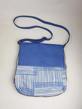 Sashenka blue leather/canvas cross body bag Sashenka preloved second hand clothes 5