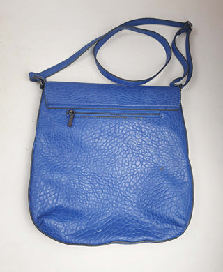 Sashenka blue leather/canvas cross body bag Sashenka preloved second hand clothes 8