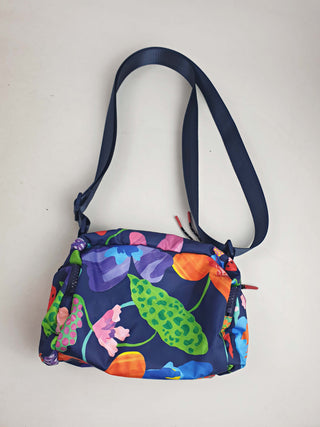 Gorman blue-based floral adjustable small bag