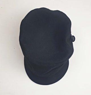 August wool mix black peaked cap August preloved second hand clothes 3