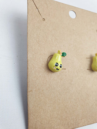 Pear stud earrings Unknown preloved second hand clothes 3