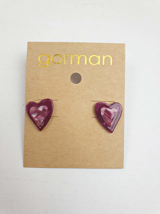 Gorman purple heart stud earrings Gorman preloved second hand clothes 2