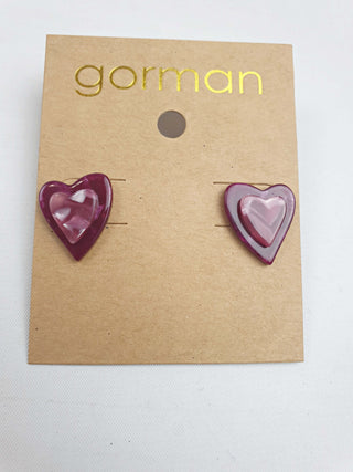 Gorman purple heart stud earrings Gorman preloved second hand clothes 4