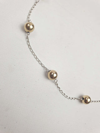 Silver and gold E26 necklace Unknown preloved second hand clothes 2