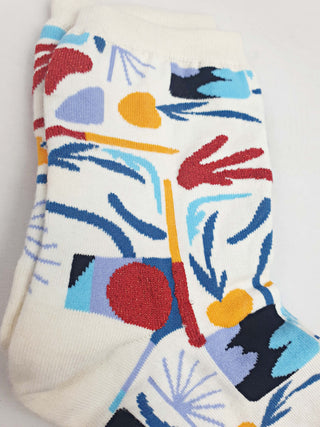 Gorman white print socks one size Gorman preloved second hand clothes 3