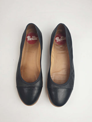 Rollie black ballet style flats size 40 Rollie preloved second hand clothes 1