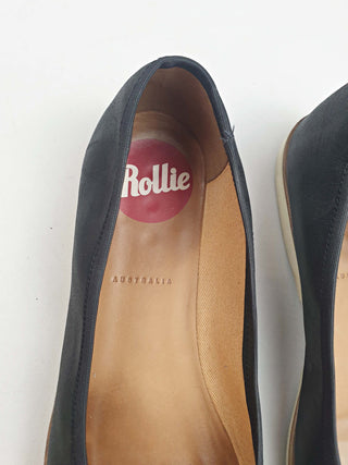 Rollie black ballet style flats size 40 Rollie preloved second hand clothes 4