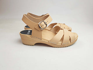 Funkis natural leather low heel clogs size 37 (as new in box)