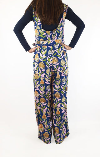 Leonard St protea print wide leg sleeveless jumpsuit size 10 Leonard St preloved second hand clothes 7