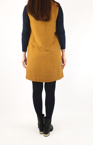 Gorman mustard linen mix sleeveless dress size 10 Gorman preloved second hand clothes 7