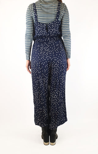 Oliver Bonas blue spotty jumpsuit size UK12 / AU 10 Oliver Bonas preloved second hand clothes 7