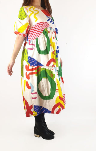 Vow Studio colourful tiered dress size 10 (RRP $249) Vow Studio preloved second hand clothes 6