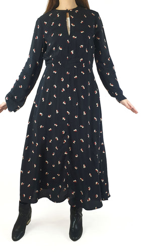 Country Road black flower print long sleeve maxi dress size 10 Country Road preloved second hand clothes 4