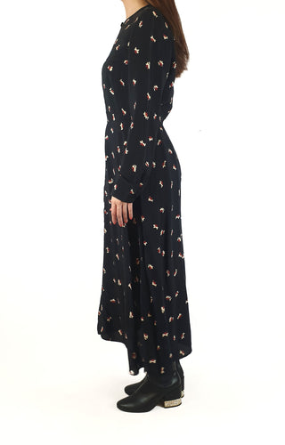 Country Road black flower print long sleeve maxi dress size 10 Country Road preloved second hand clothes 5