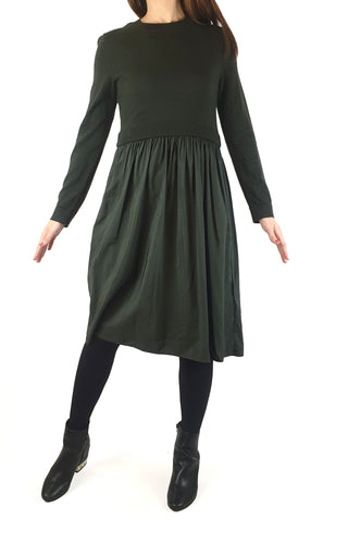 Cos green wool mix long sleeve dress size S Cos preloved second hand clothes 2