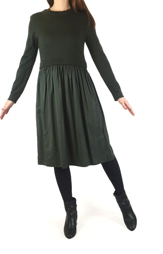 Cos green wool mix long sleeve dress size S Cos preloved second hand clothes 1