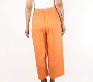 Jericho Road peachy orange wide leg pants with fun scalloping detail size 10 Jericho Road preloved second hand clothes 6