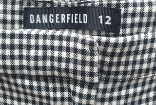 Dangerfield black and white gingham pants size 12 (tiny fit, best fits 10) Dangerfield preloved second hand clothes 8