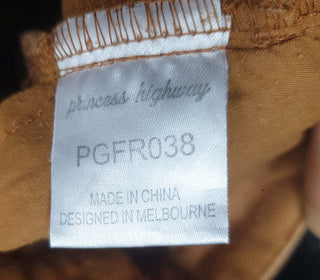 Princess Highway orangey brown straight leg pants/jeans size 10 Princess Highway preloved second hand clothes 9