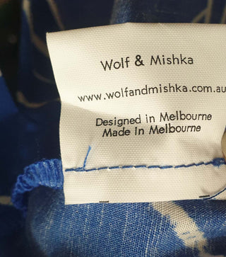 Wolf & Mishka blue print oversize top size S Wolf & Mishka preloved second hand clothes 8