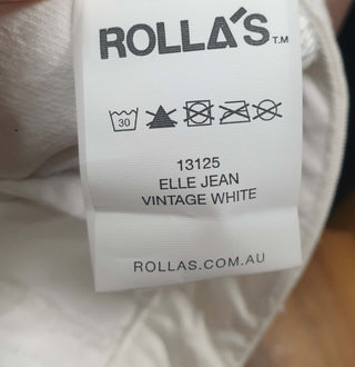 Rolla's vintage white straight leg pants size 28/10 Rolla's preloved second hand clothes 7