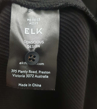 Elk black ribbed long sleeve "Sira" dress size 10 (as new, for sale on Elk website now!) Elk preloved second hand clothes 9