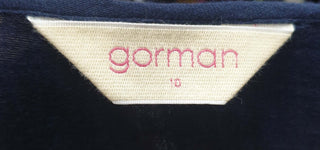 Gorman blue long sleeve dress with white stitching size 10 Gorman preloved second hand clothes 8