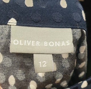 Oliver Bonas blue spotty jumpsuit size UK12 / AU 10 Oliver Bonas preloved second hand clothes 8