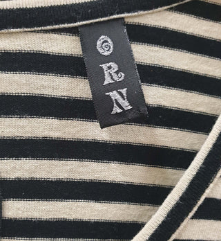 ORN striped and grey pleated dress fits size 10 ORN preloved second hand clothes 8