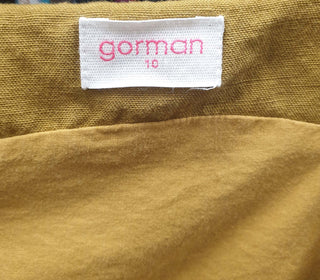 Gorman mustard linen mix sleeveless dress size 10 Gorman preloved second hand clothes 8