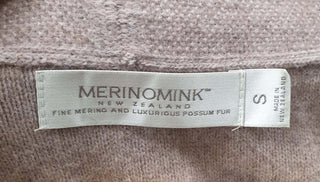 Merinomink New Zealand pink wool/possum/silk mix cardigan size S Merinomink preloved second hand clothes 7