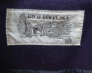 David Lawrence purple retro coat size 10 David Lawrence preloved second hand clothes 8