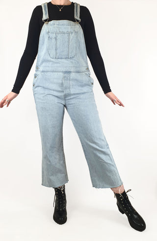 Assembly Label light denim straight leg overalls size 12